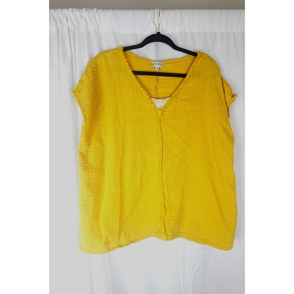 Wonderly Plus Yellow Cap Sleeve‎ Summer Spring XXL